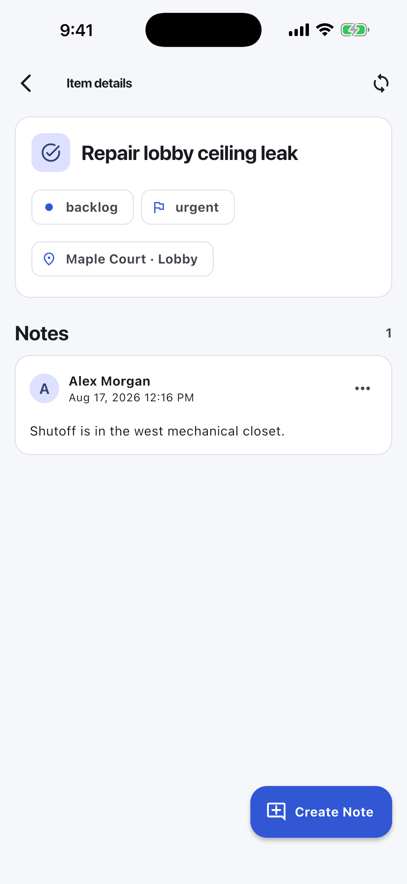Maintenance / Field Service Turnboards mobile app — Location schedule urgency