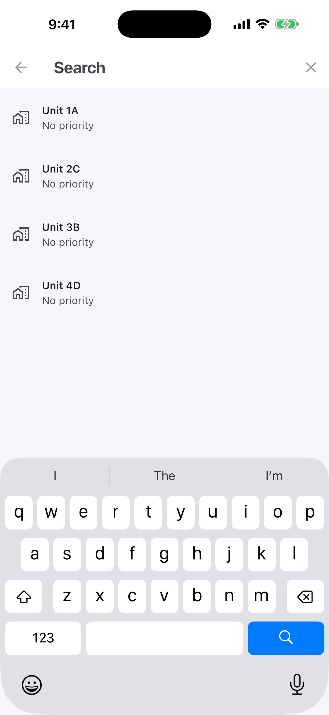 Property Turnovers Turnboards mobile app — Unit progress