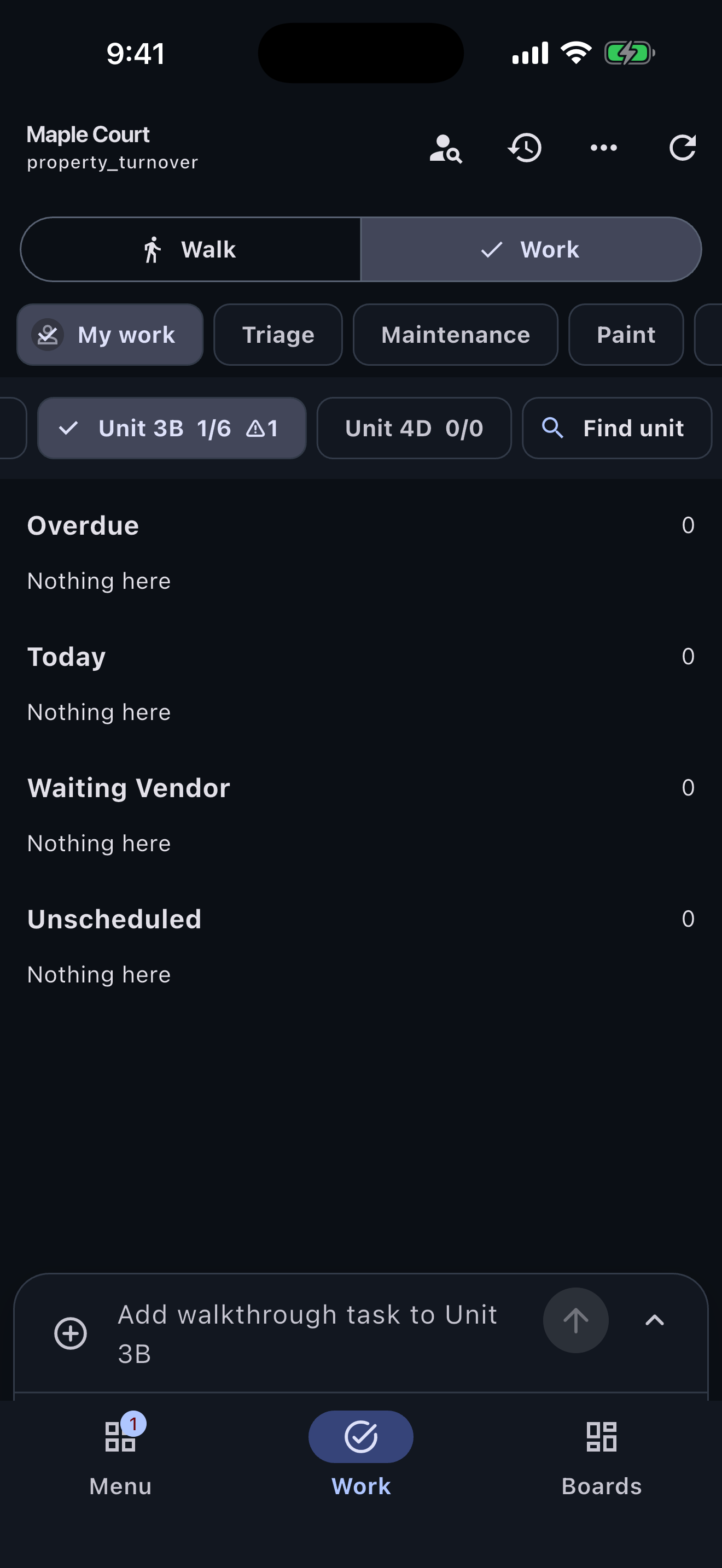 Property Turnovers Turnboards mobile app — Offline walkthrough