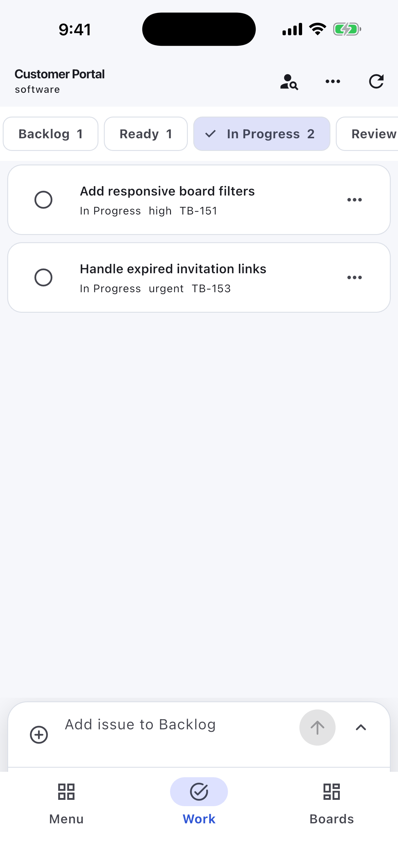 Software Turnboards mobile app — Kanban without overhead