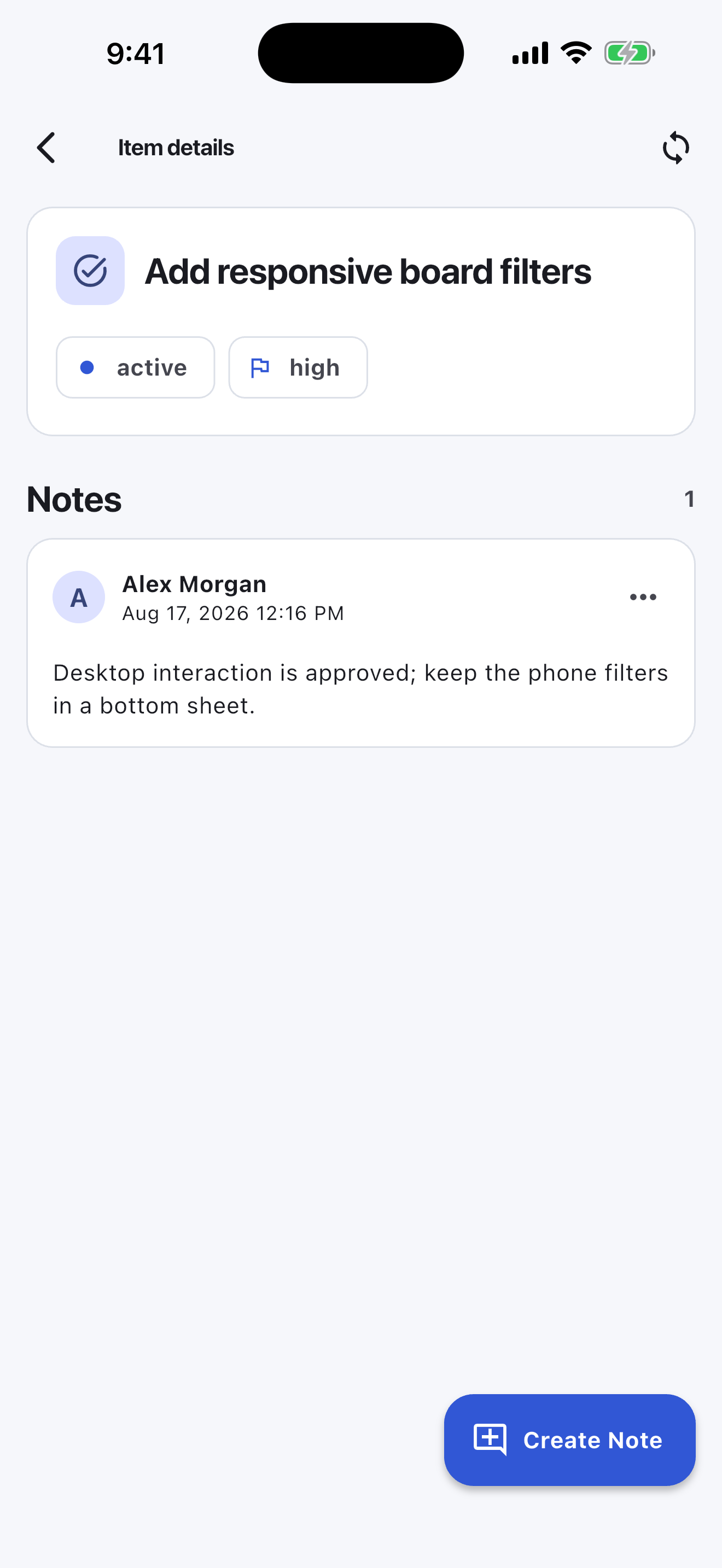 Software Turnboards mobile app — Priority and estimates